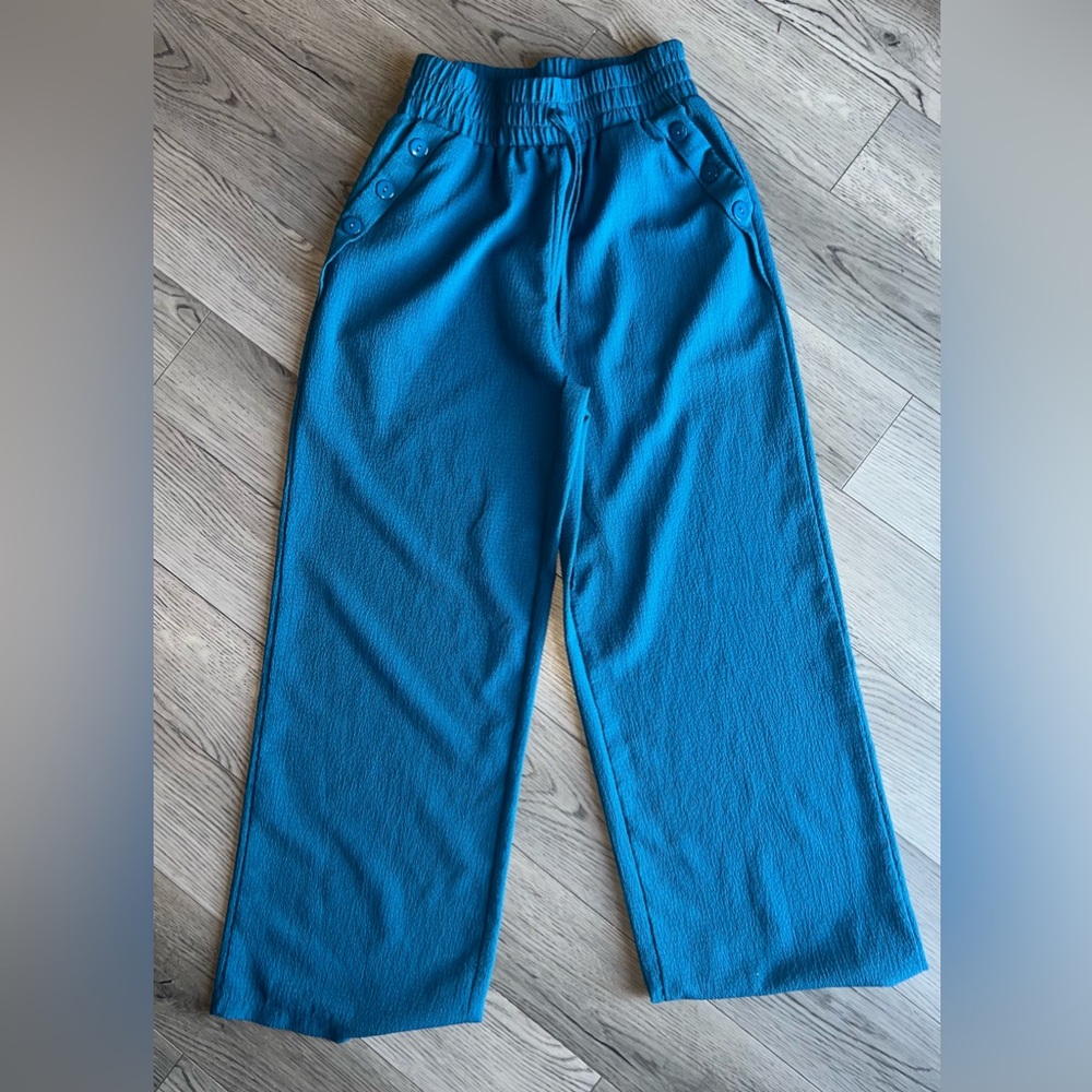 Blue Wide Leg Pants